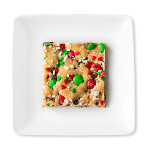 Holly Jolly Peanut Butter Bars Loaded with Sprinkles