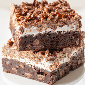 Heavenly Marshmallow-Topped Brownie with Crispy Chocolate Cereal