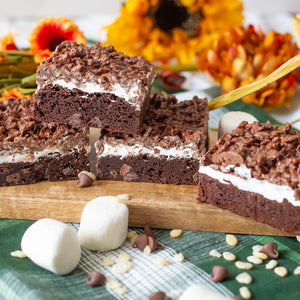 Indulgent Chocolate Brownies with Marshmallow and Crunchy Cereal