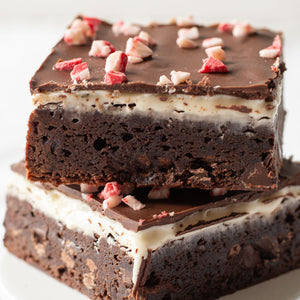 Decadent Peppermint Brownie Close-Up