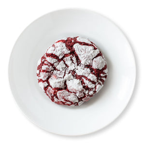 Red Velvet Crinkle Cookie Close-Up