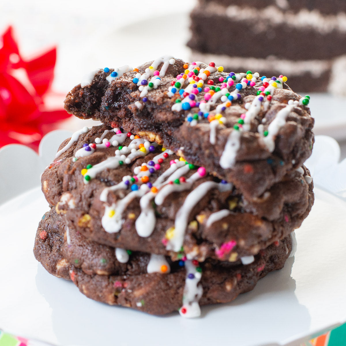 Chocolate Birthday Cake Cookies