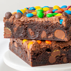 fudgy M&M brownies